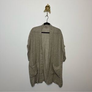 FLAX Obscure Cardigan Linen Cardigan S